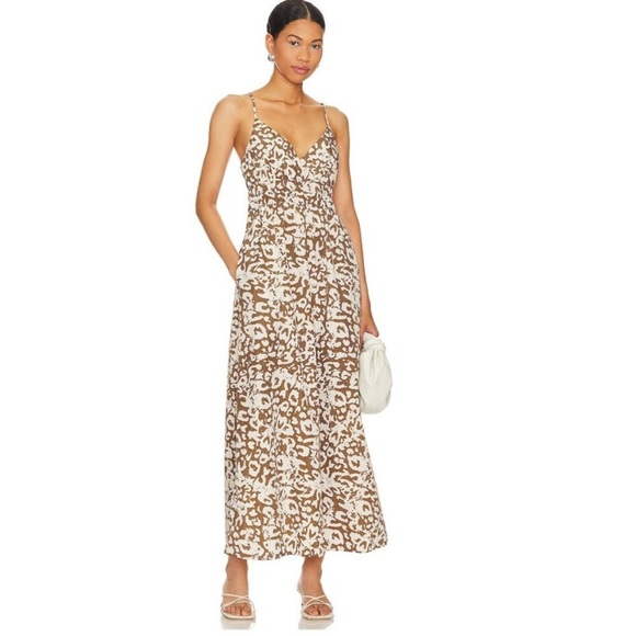 Rails Dresses & Skirts - Rails Justine Sepia Cheetah Brown and White Women's Maxi Dress
